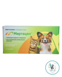 Миртацен для собак и кошек мелких пород уп. 30 т. 1,88 мг